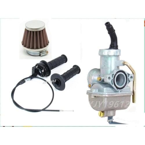New Carburetor & Air Filter Throttle Grip Casing W/ Cable For Honda XR80 CRF80F XR80R