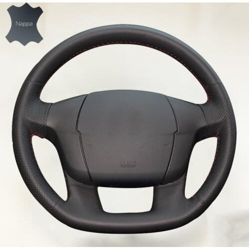 DIY Steering Wheel Cover for Citroen C4 C4L soft Leather braid on the steering wheel of Car Interior accessories