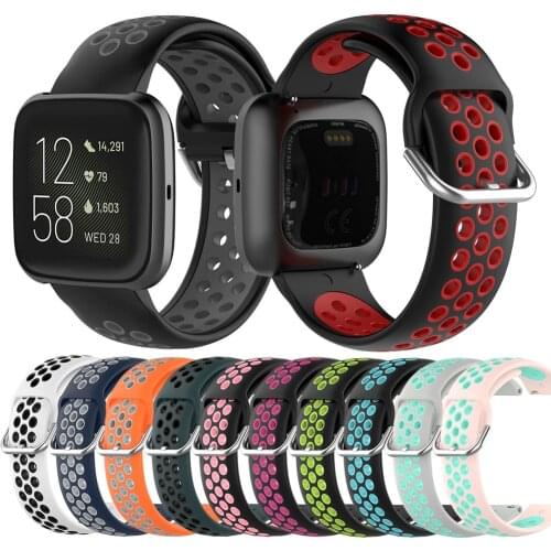 23mm Sports Silicone Band For Fitbit Versa Versa 2 Smart Watch Strap Correa Loop For Fitbit Versa Lite Blaze Wrist Replacement