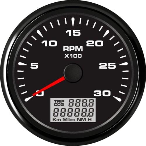 SAMDO 7 Back Light 85mm Waterproof 3000RPM Tachometer Gauge Tachometer For Marine Car Truck Boat