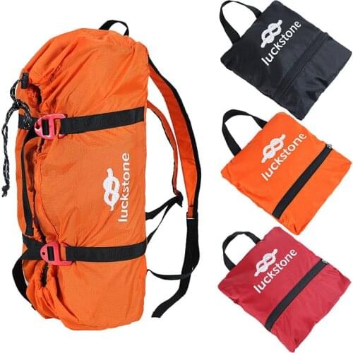 Outdoor Nylon Rock Climbing Rope Bags Lightweight Shouder Strap Ropes Storage Bag Portable Folding Waterproof Storage Pouch