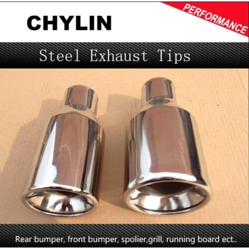 Universal Car Exhaust Muffler Tail Pipe Stainless Steel Chrome Decorative Tip Exhaust Pipe Automobile Accessories Car-styling