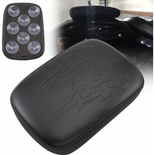 Universal Motorcycle Rear Passenger Fender Seat Pad 8 Suction Cup Pillion For Harley Honda Yamaha Kawasaki Suzuki Sportster