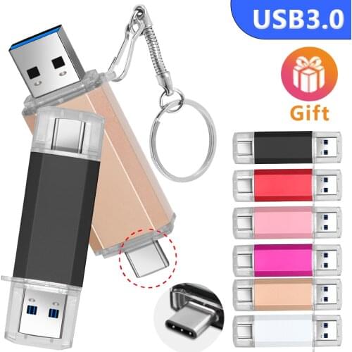 High quality USB3.0 Type-c Pen drive 64gb 128gb 256gb 512gb type-c memory stick Type-C USB Flash Drive For Samsung Huawei Mate