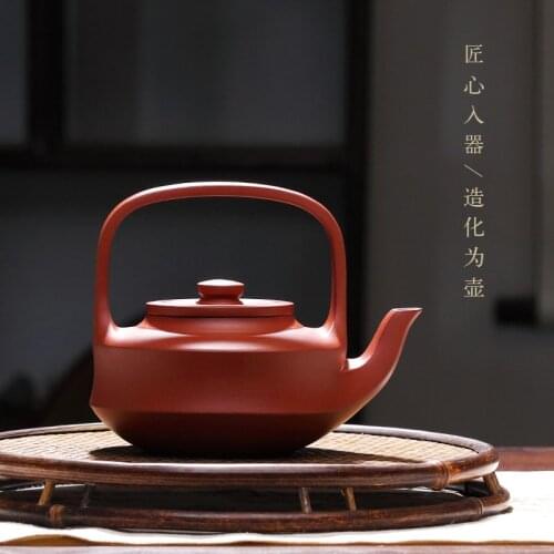 Yixing pure handmade purple clay teapot raw ore bottom trough Qing famous Teapot Tea Set Jingzhou beam