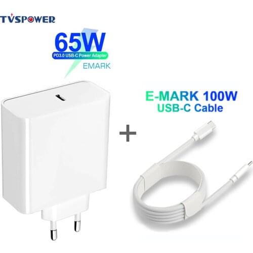 65W 45W 20V 3.25A USB Type C PD Fast Charger Compact Power Laptop Adapter for Macbook Pro 13/lenovo/Huawei/Matebook/HP/DELL XPS