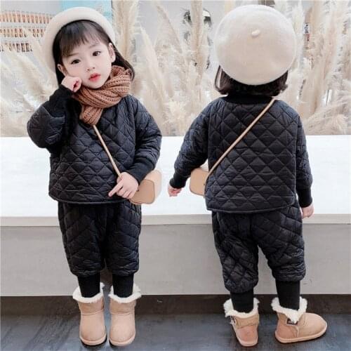 Boys Girls Winter Clothes Sets Winter Velvet Turtleneck Pullovers Tops+Pants 2PCS Suits Toddler Kids Casual Warm Suit Outfits