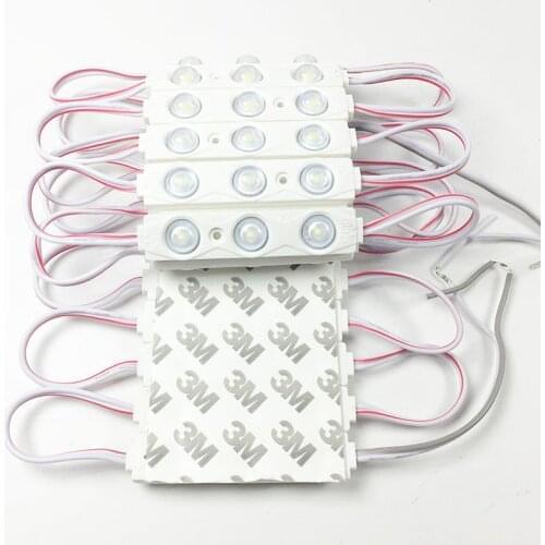 1000pcs/lot wholesale 2835 Injection LED Module 3LED Lens 160 Degree,12V 1.5W Advertising Light LED Modules