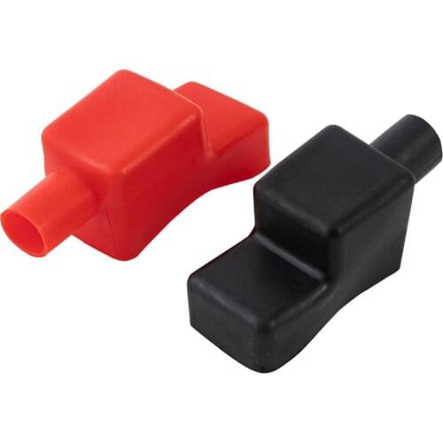 2PCS Car Battery Negative Positive Terminal Covers Cap Boot Insulating Protector Replacement Batteries Accessories TSLM1