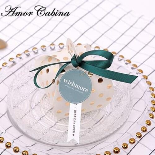 30pcs Creative fashion polka dot style small fresh wedding like candy box baby shower party supplies Bomboniera chocolate box