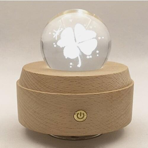 3D Printed Moon Light Decoration Rotating 8-Tone Box Birthday Gift Creative Music Box Christmas Confession