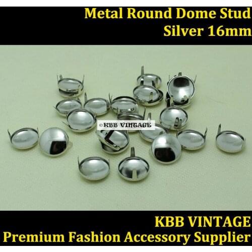 500pc Metal Round Dome Stud Silver with 2 Prong for Leather Craft/Bag/Shoe/Clothing/Cap/Jacket