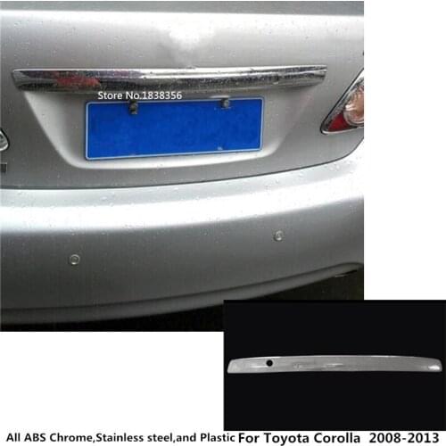 Car Stainless Steel/ABS Rear Door Tailgate Frame Plate Trim Lamp Trunk For Toyota Corolla Altis 2008 2009 2010 2011 2012 2013