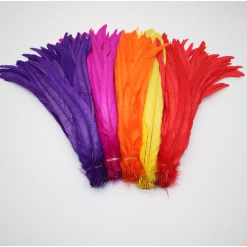 Free shipping 100pcs/lot High quality Rooster tail Feather for DIY headwear chicken plumes natural feathers for crafts