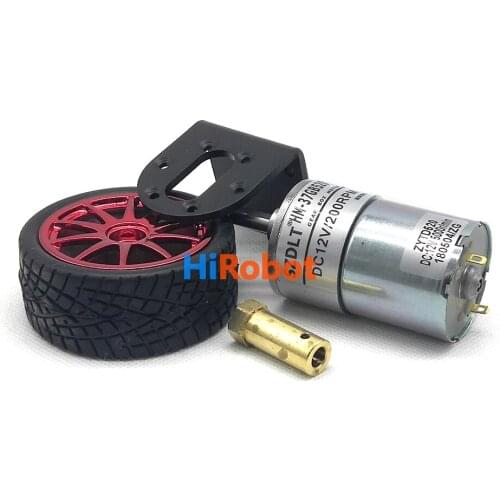 12V DC Motor+65mm Plastic wheel+Coupling+Motor bracket, One Set of Car Parts/accesories,For DIY smart Car, Robot,study project