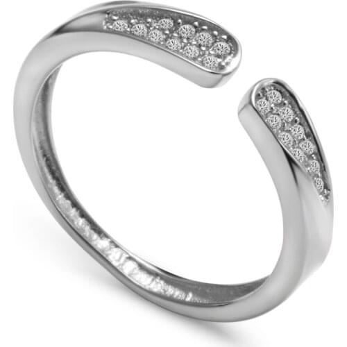 Eulonvan 925 Sterling Silver Jewelry & Accessories Engagement Wedding Rings For Women Alliance White Cubic Zirconia S-K141Woman