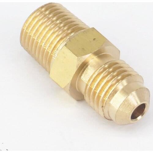 Fit Tube OD 3/16" -1/8" NPT Male Brass SAE 45 Degree Pipe Fitting Adapters Connectors 1000PSI