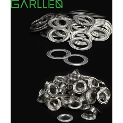 GARLLEN 100pc Metal Eyelets Scrapbooking DIY Embelishment Garment Clothing Craft for Decorating Bag Belts Leather Bracelet Shoes