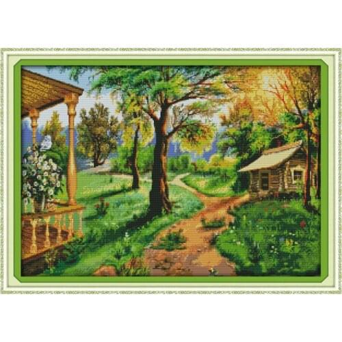 Rural Scenery Cotton Wholesale Scenic Cross stitch kits 11CT Accurate Printed Embroidery DIY Handmade Needlework Home Decor