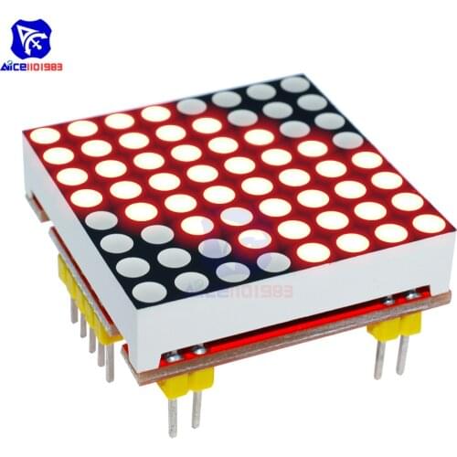 Diymore 8x8 Red LED Dot Matrix Common Cathode LED Module for Arduino Microcontroller