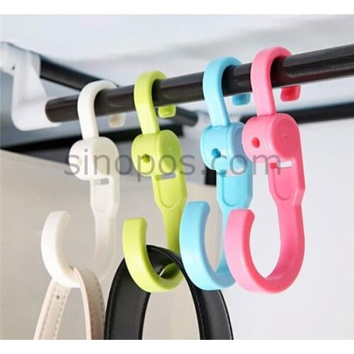 Multifunctional Household Rotatable S-hook, Creative car seat sundries folding hanger, Originality Car storage plastic hook