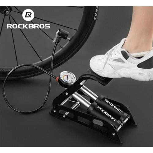 ROCKBROS Foot Air Pump High Pressure Bicycle Motorcycle Car Air Pump Daily Inflator Electric Bike Basketball Bicycle Pump
