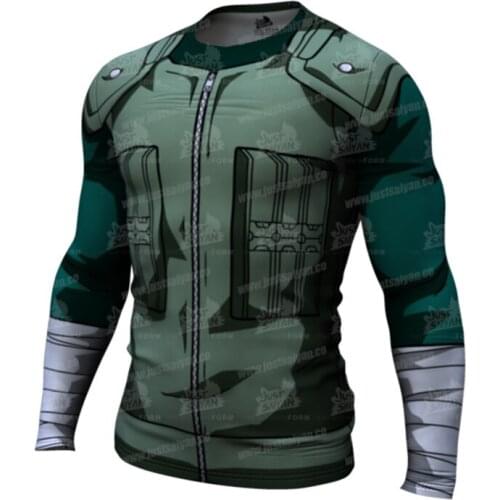 Autumn New Mens 3D Compression Shirt Bodybuilding Long Sleeve Anime Print T-Shirt 2021 Sweatshirt Warm Fitness Tops