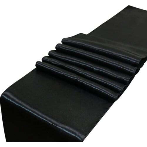 Pure Color Satin Table Runners Table Decoration For Hotel Restaurant Wedding Party Christmas Home Textile Decor Table Runners