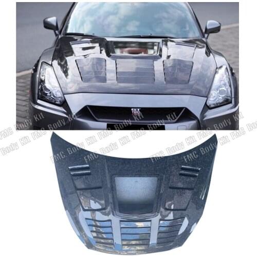 Real Carbon Fiber Front Bonnet Hood Cover Fit For NISSAN GTR35 2008-2016 OLOTDI Factory Car Styling