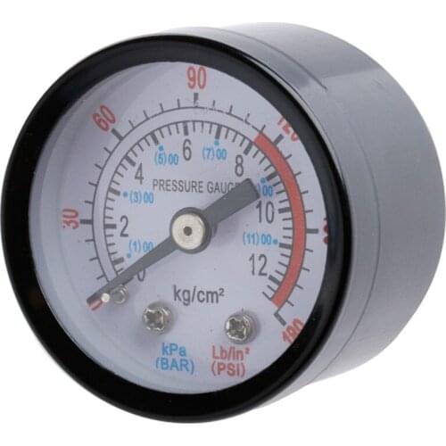 Air Compressor Pneumatic Hydraulic Fluid Pressure Gauge 0-12Bar / 0-180PSI Balaclava