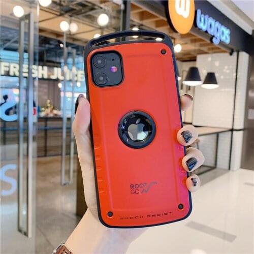 Root Go Anti-knock Case Cover for iPhone 12 Pro Max X XR XS Shockproof Back Shell Cases for iPhone 12 Mini 7 8Plus Hybrid Conque