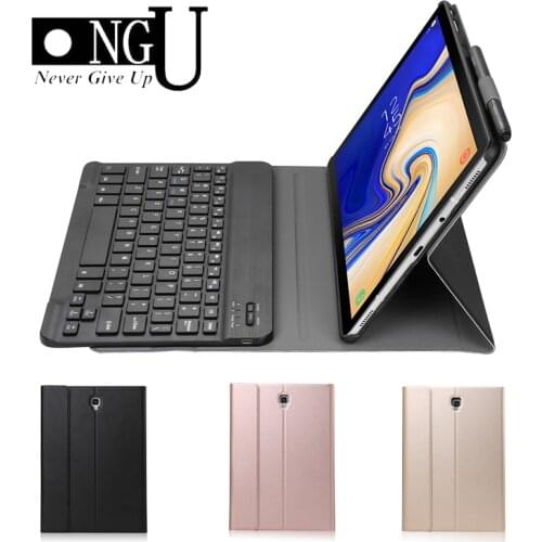 Luxury Slim Case for Samsung Galaxy Tab A A2 10.5 2018 T590 T595 SM-T590 Cover Funda Detachable Bluetooth Keyboard Leather Stand