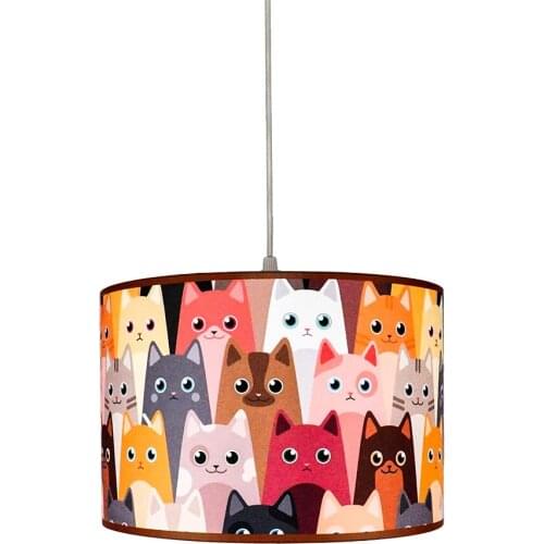 Senay Lightning, Cylinder Fabric Chandelier-Cats