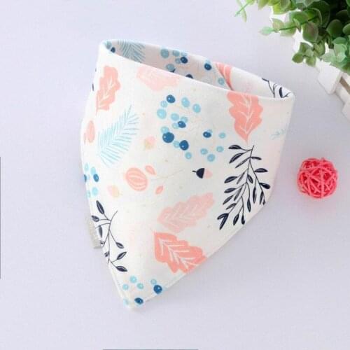 Reusable Washable Cotton Baby Scarf Bibs Burp Cloth Print Girls Newborn Bibs Adjustable Boys Meal Bibs Infant Saliva Towels