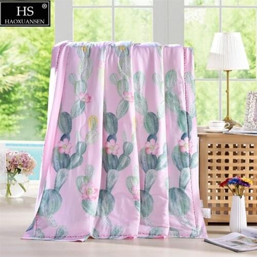 Cartoon characters Floral Tencel 500 Thread Count Fabric Thin Quilt Summer Comforter Adult Double Bed Cover Queen King Size soft