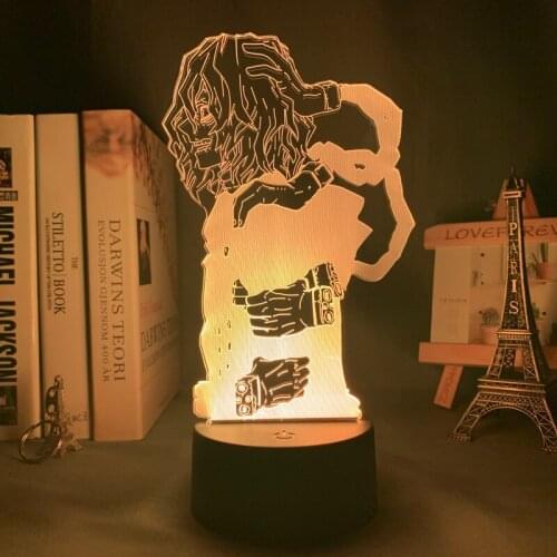 Anime My Hero Academia Tomura Shigaraki Led Night Light Lamp for Bedroom Decoration Birthday Gift Tomura Shigaraki 3d Lamp