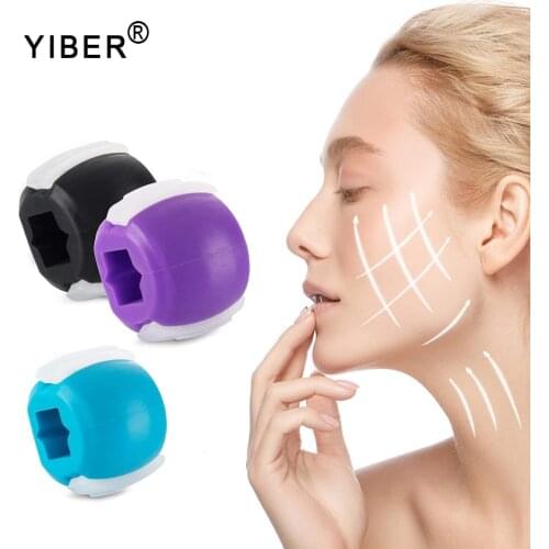 Facial Line Slimming Trainer JawLine Exerciser Chew Ball Food Grade Silicone Anti Wrinkle Beauty Muscle Training Equipment