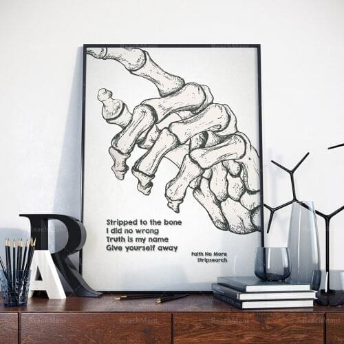 Faith No More - Stripsearch, Faith No More Poster, Faith No More Lyrics Wall Art, Black and White Faith no more Art Work, Mike P