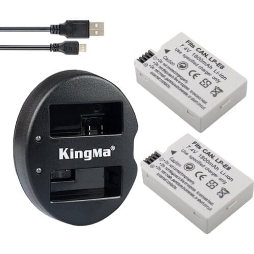LP-E8 LPE8 LP E8 for canon Battery + lp e8 Charger For Canon EOS 550D 600D 650D 700D Kiss X4 X5 X6i X7i Rebel T2i T3i T4i L10