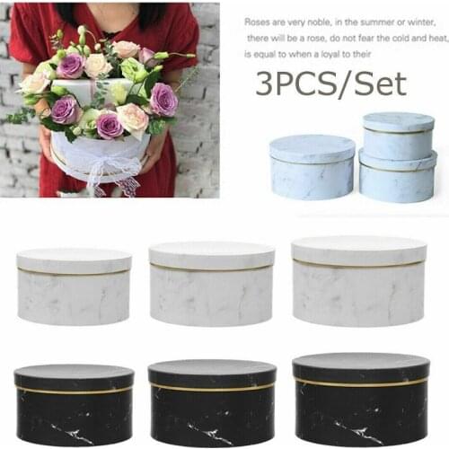 1/3Pcs Flowers Box Bucket Rose Florist Gift Wedding Party Gift Packing Cardboard Packaging Box Bag For Candy Cake Birthday