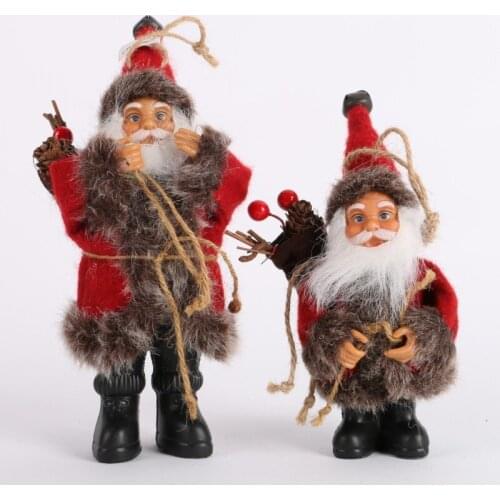 2019 Christmas Santa Claus Doll Toy Christmas Tree Hanging Ornaments Decoration Exquisite For Home Xmas Happy New Year Kids Gift