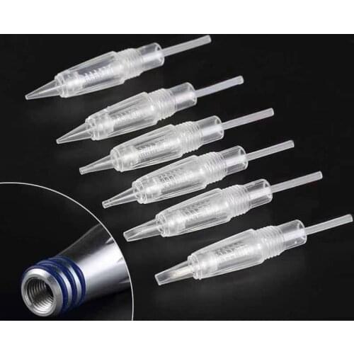 50pcs Sterilized Tattoo Permanent Makeup Needle 1R 3R 5R 5F 7F Micronblading Pen Eyebrow Lips Digital Ink Cartridges Needles