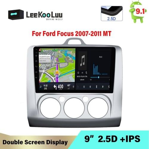 LeeKooLuu 9" IPS 2.5D Sceen for Ford Focus 2 3 Mk2 / Mk3 2004-2011 Car Radio Multimedia video player GPS No DVD 2 din Android