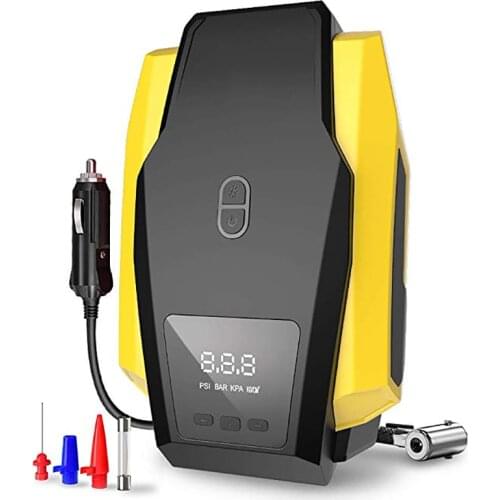 Car Air Compressor Portable Air Inflator Pump With LED Light Digital Tire Inflator Bicycle Mini Electric Tyre Inflatable