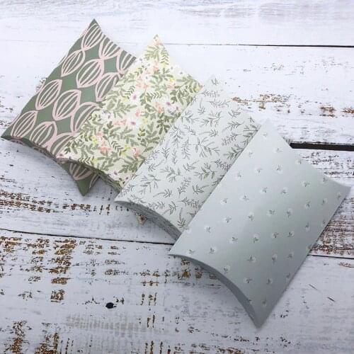 Large size Pillow Gift Box Wedding Candy Boxes Packaging Paper Box Wedding eco-Friendly Event & Party Supplies 5pcs/lot