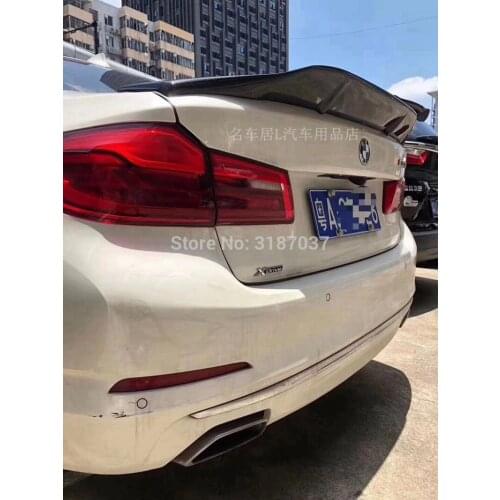 For BMW G30 G38 F90 Sedan 5 Series Carbon Fiber Rear Trunk Carbon Fiber Rear Roof Spoiler Wing Trunk Lip Boot Cover Car Styling