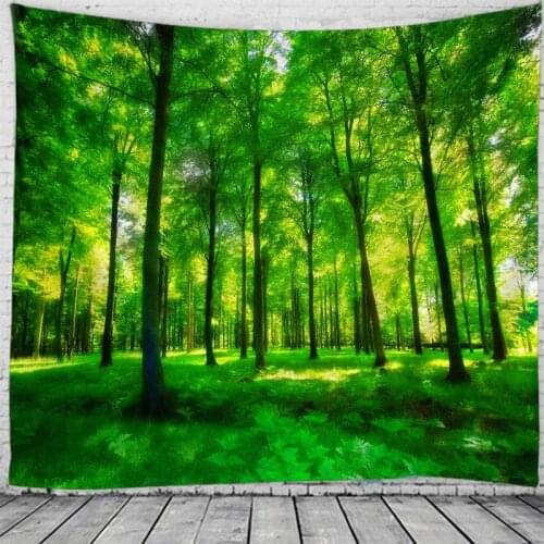 Trees In The Forest Tapestry Hanging Flower Psychedelic Tapestry Wall Hanging Decor Halloween Deco