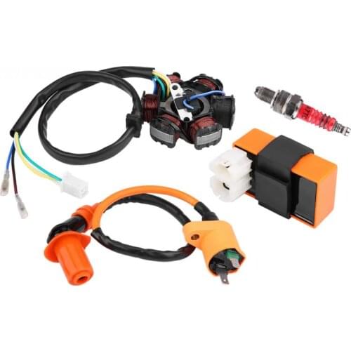 Racing Ignition Coil CDI Spark Plug Magneto Stator for GY6 125cc 150cc Moped Scooter