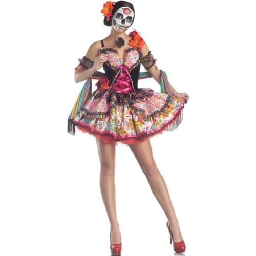 Halloween Carnival Party Horror Skull Ghost Bride Cosplay Dress Day Of The Dead Masquerade Scary Vampire Corpse Costume