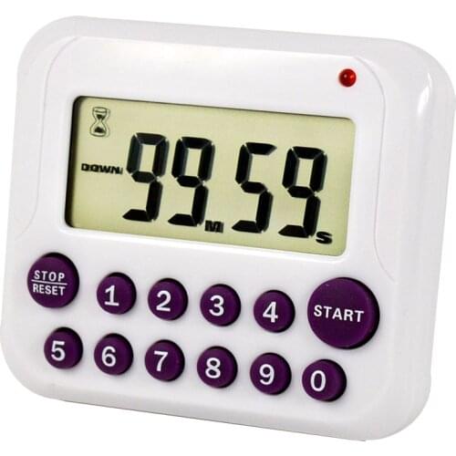 Magnetic Digital Cooking Clock Alarm 99 Minute 12 Keys 1 x Digital LCD Kitchen Timer Cooking Clock Sports Countdown Timer